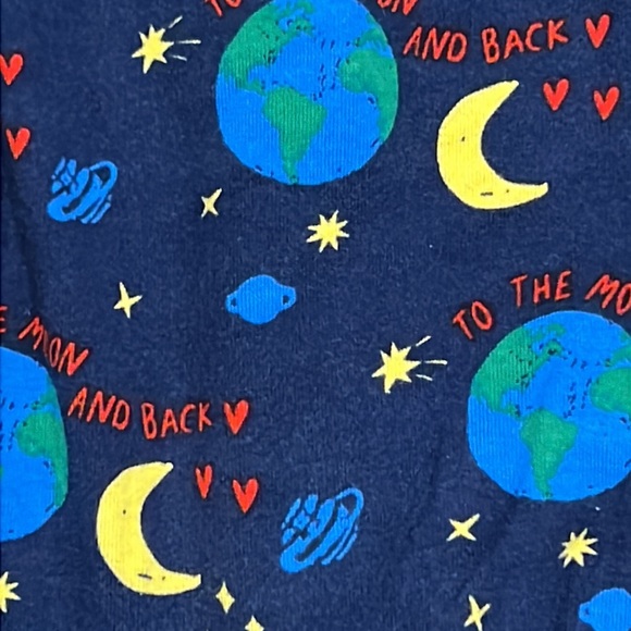 Hanna Andersson Organic Space Stars Moon Galaxy Print - Picture 7 of 7